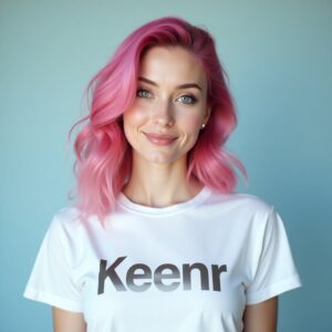 Vrouw met roze haar Keenr