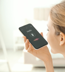 Picture of women doing voice search